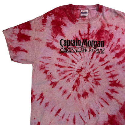 Vintage Y2K Captain Morgan Original Spiced Rum tie dye tee (L)