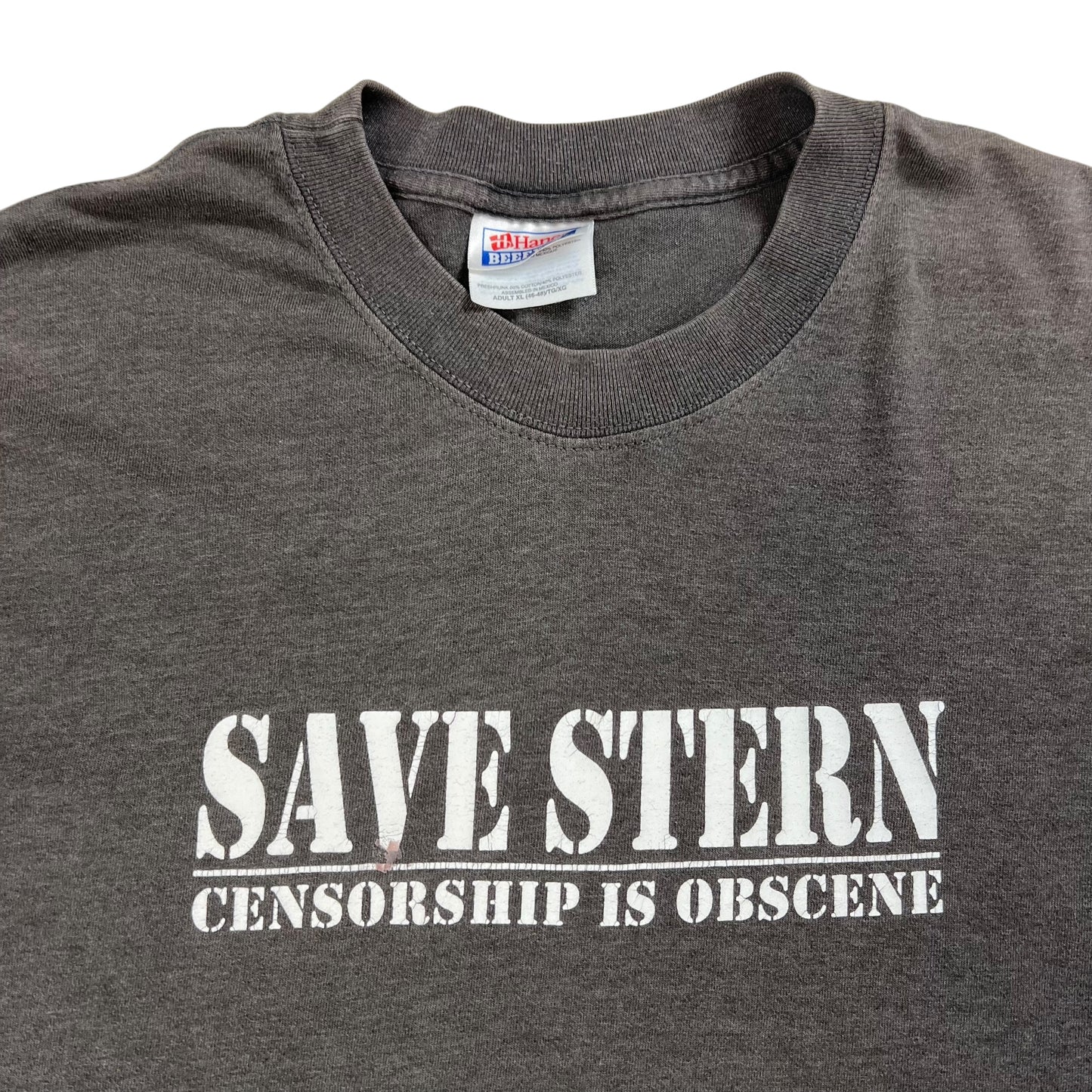 Vintage 90s Howard Stern “SAVE STERN CENSORSHIP IS OBSCENE” faded tee (XL)
