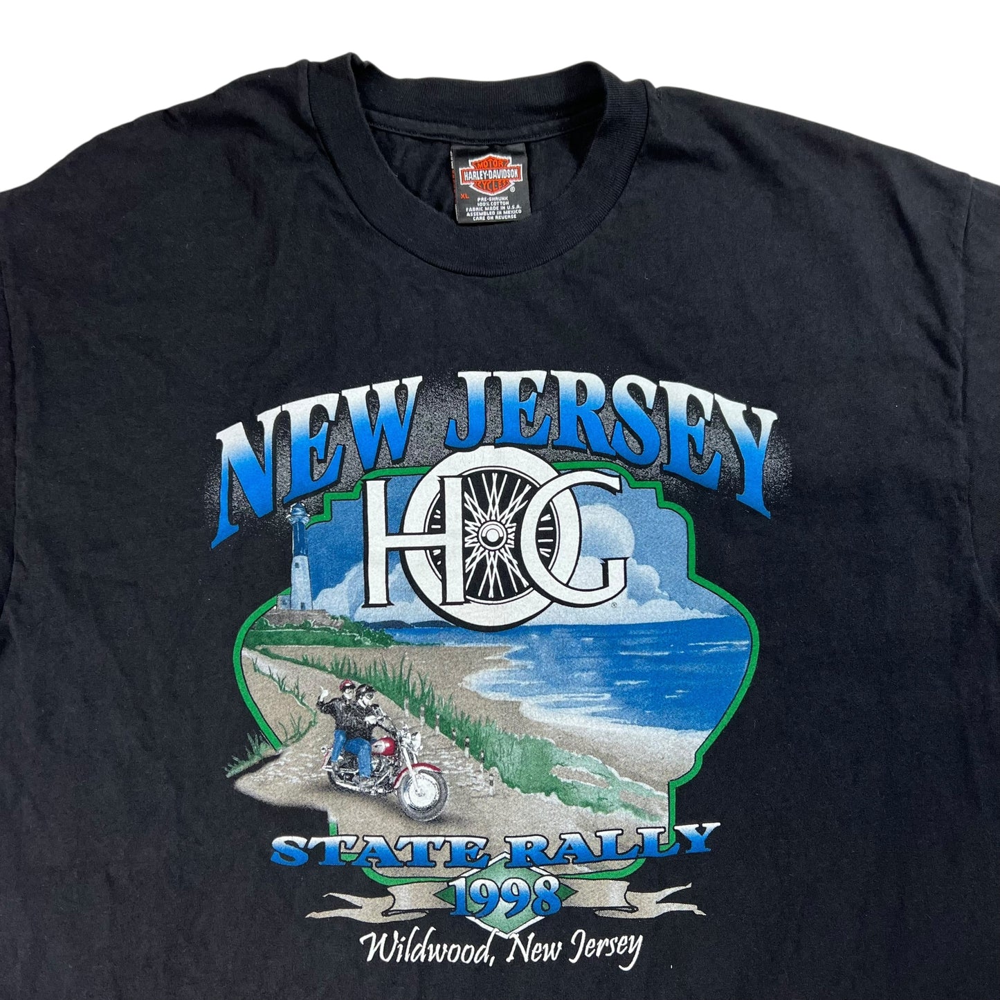 Vintage 1998 Harley Davidson New Jersey State Hog rally tee (XL)
