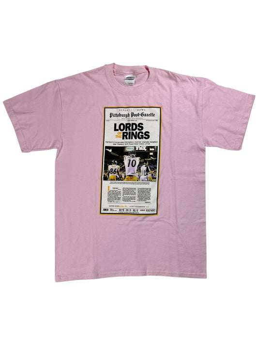 2009 Pittsburgh Steelers Lord of the Rings newspaper tee (M)