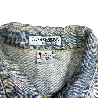 Vintage 90s GUESS Jeans acid wash worn denim jacket (M)
