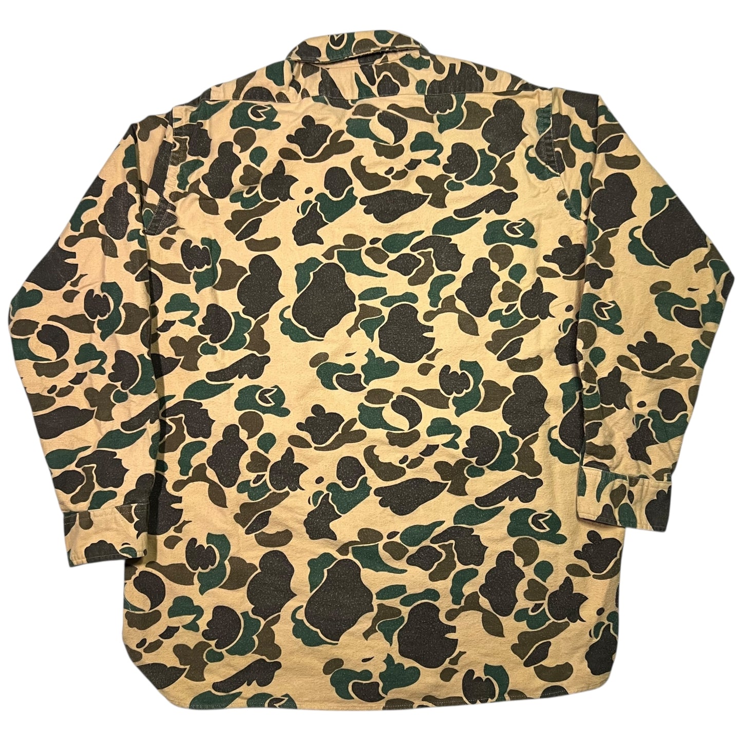 Vintage 80s L.L. Bean duck camo chamois button up shirt (L)