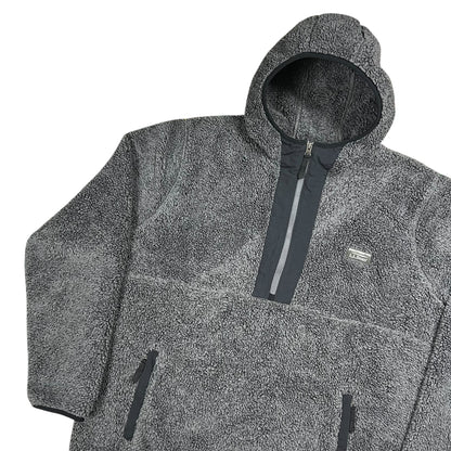 Vintage Y2K L.L. Bean Deep Pile Sherpa fleece anorak hoodie (XL)