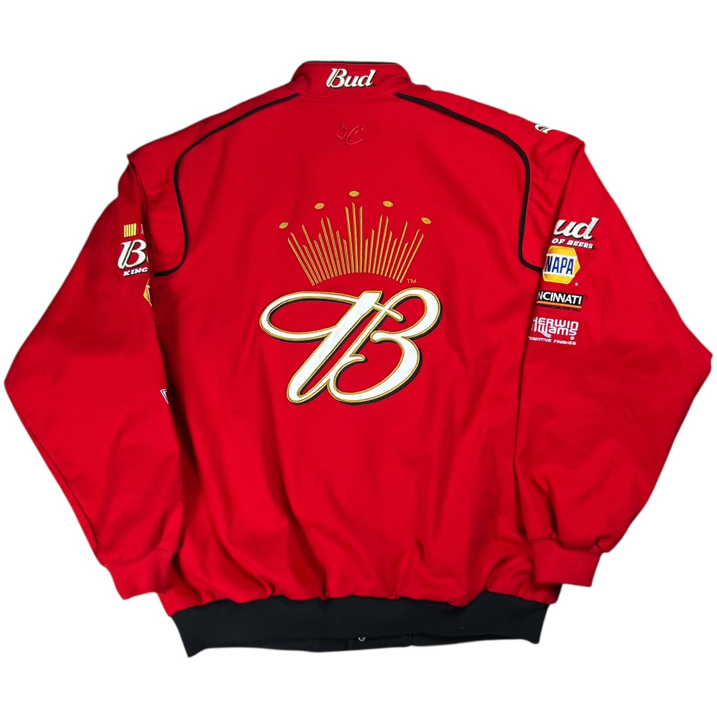 Vintage Y2K NASCAR Winston Cup Series Budweiser racing jacket (XL)