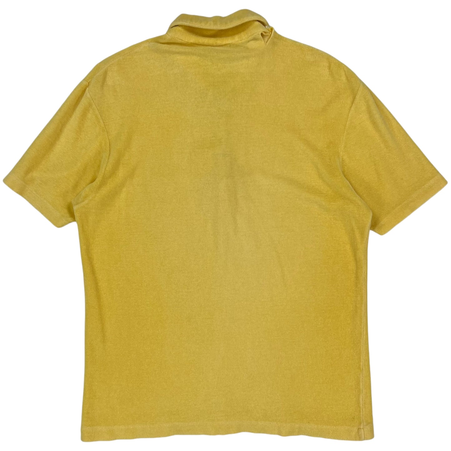 Vintage 1960s St. Michael terry yellow cloth polo shirt (M)