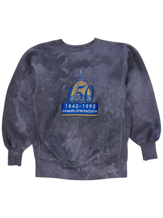 Vintage 1992 Champion reverse weave Notre Dame tie dye crewneck (L)