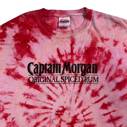 Vintage Y2K Captain Morgan Original Spiced Rum tie dye tee (L)