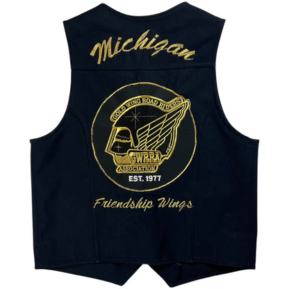 Vintage 80s Gold Wing Road Riders biker club vest (M)