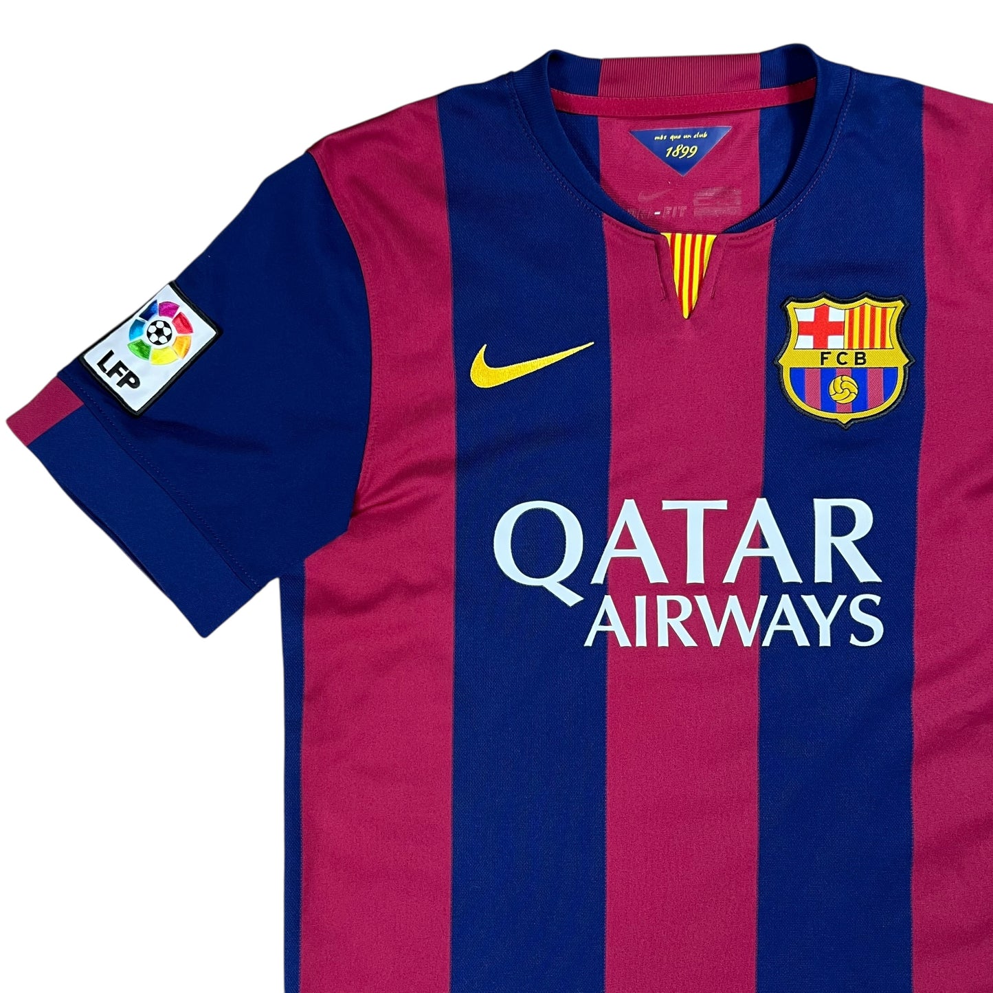 2014 Nike FC Barcelona Qatar Airways LFP soccer jersey (S)