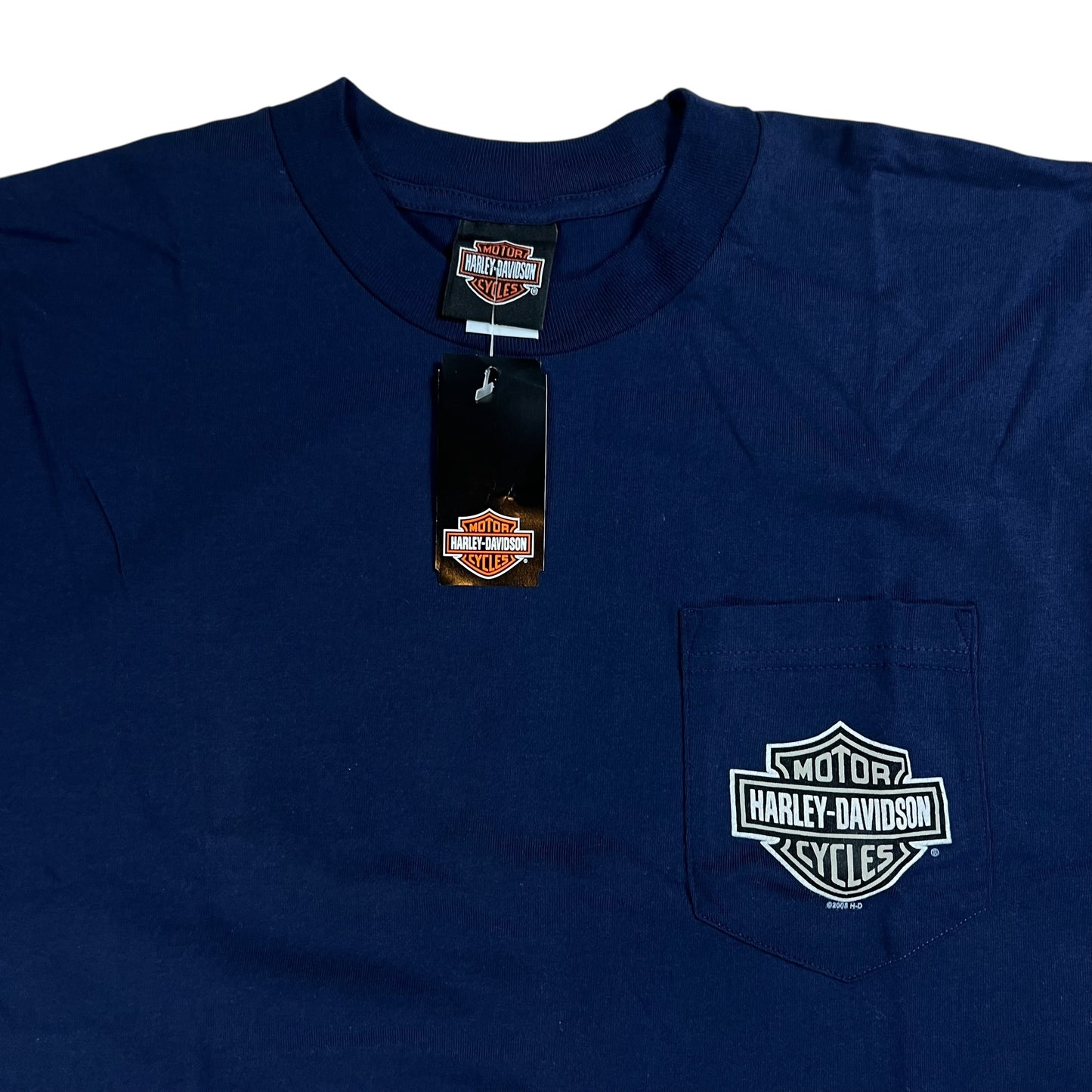 2008 Harley Davidson Motorcycles Las Vegas pocket tee (L) DS NWT