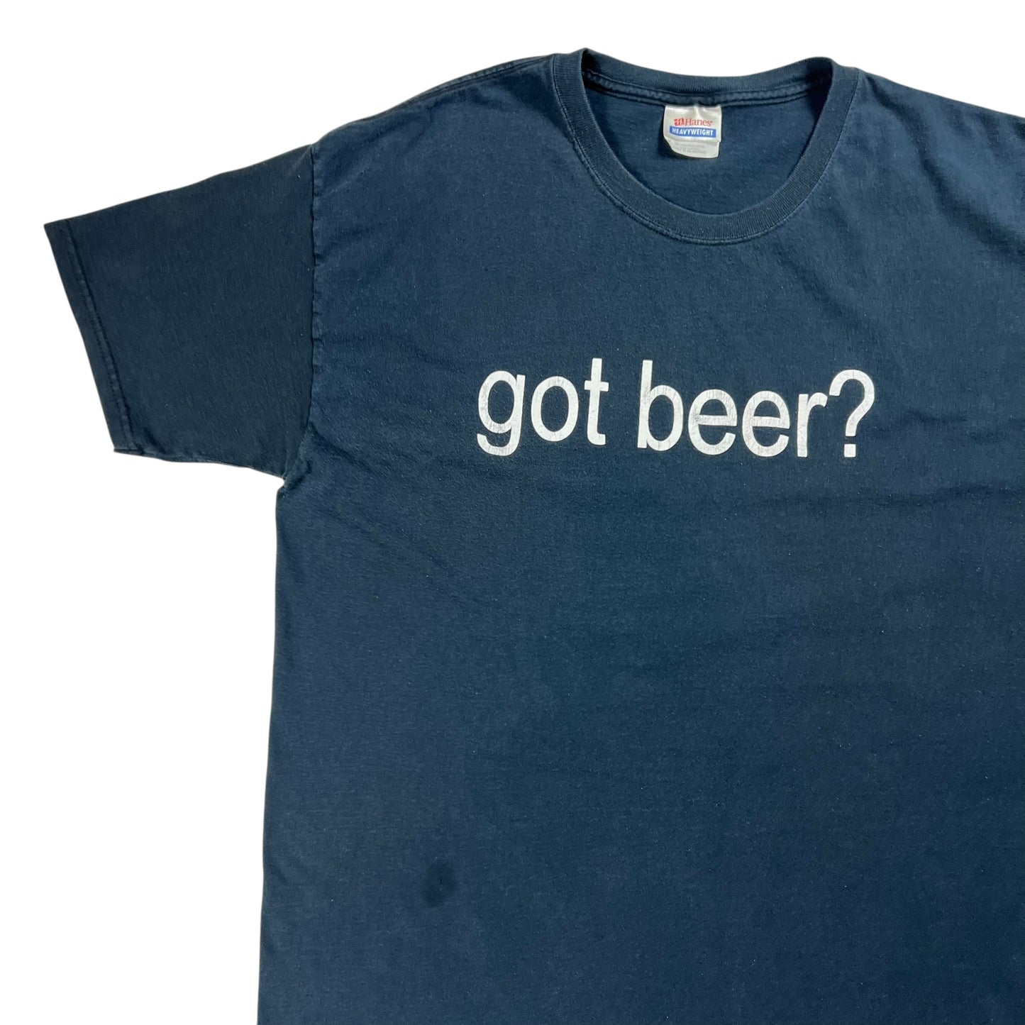 Vintage Y2K Hanes “got beer?” faded tee (XL)