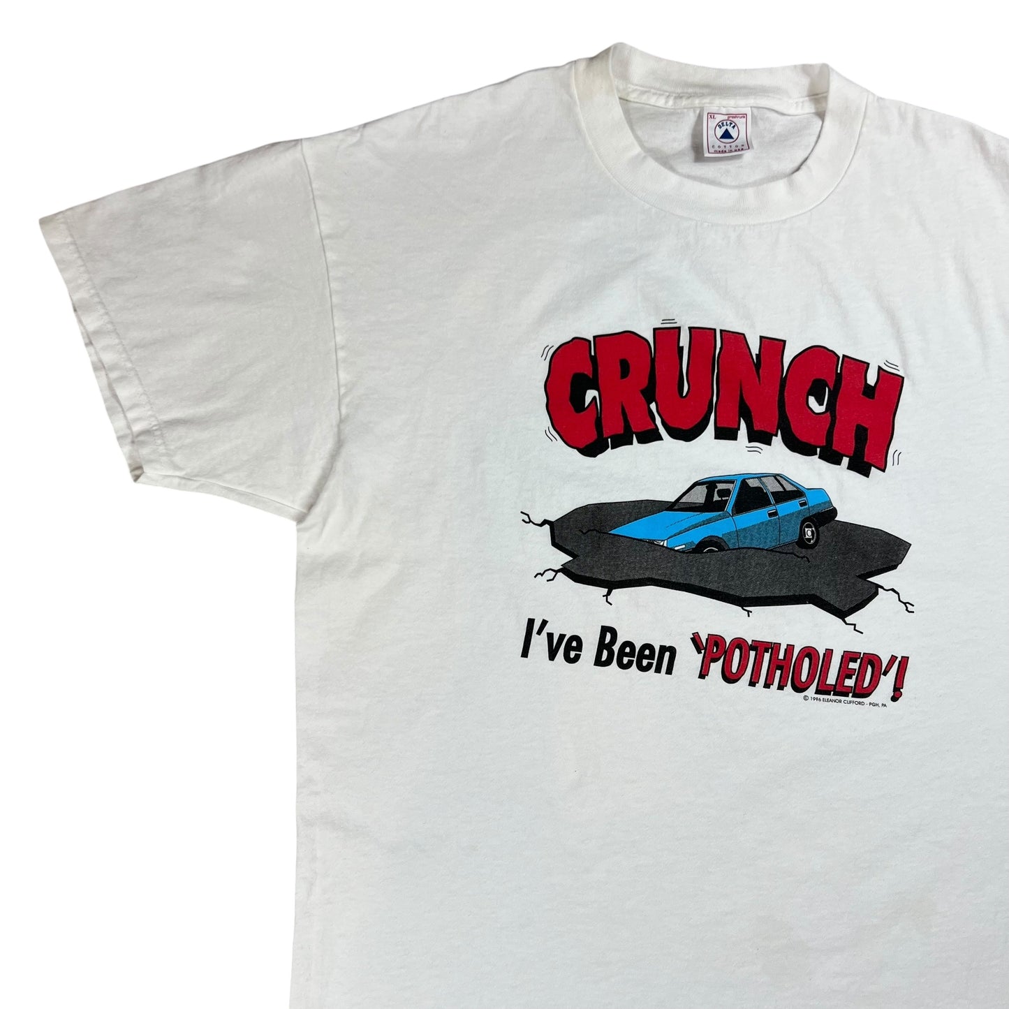 Vintage 1996 CRUNCH “I’ve been ‘POTHOLED’” tee (XL)