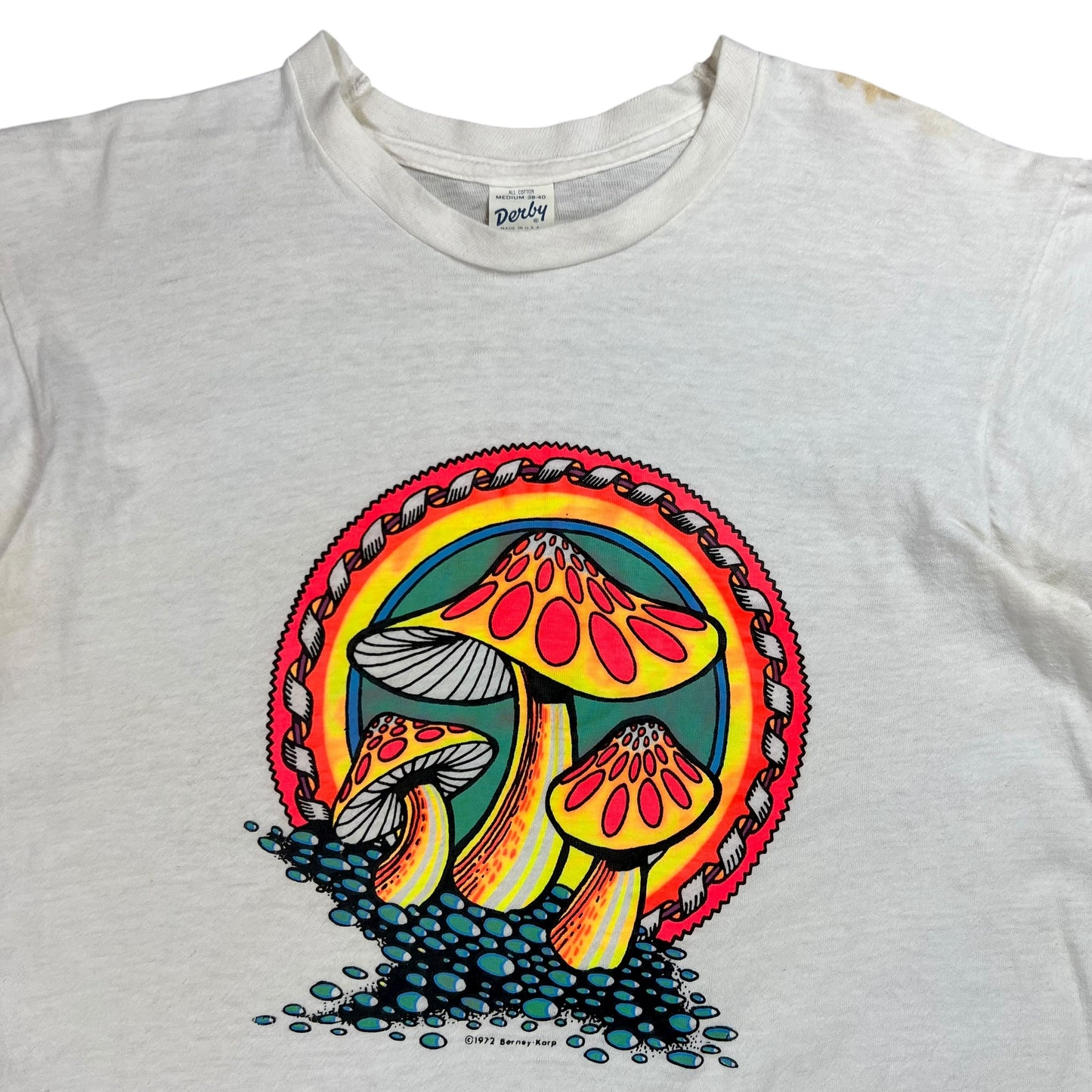 Vintage 1972 Magic Mushrooms Psychedelic Shrooms tee (S)