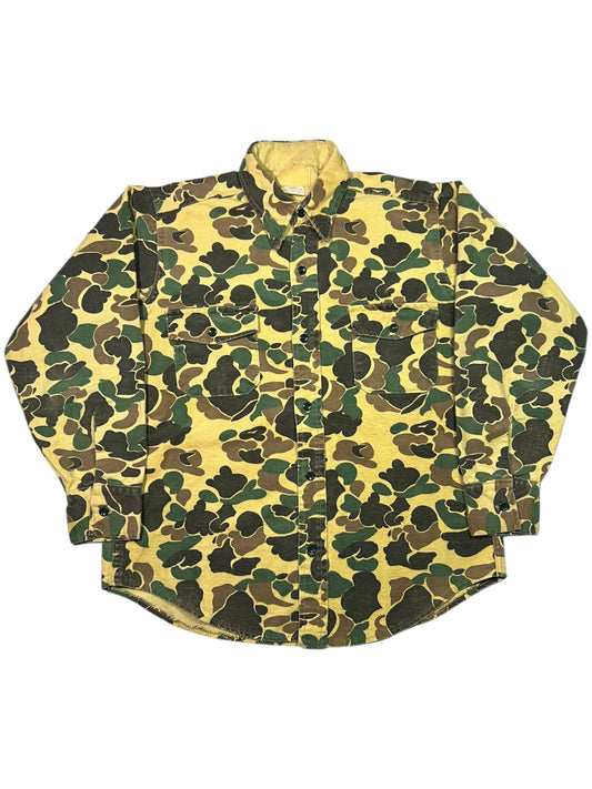 Vintage 1970s Duck Camo Chamois button up shirt (L)