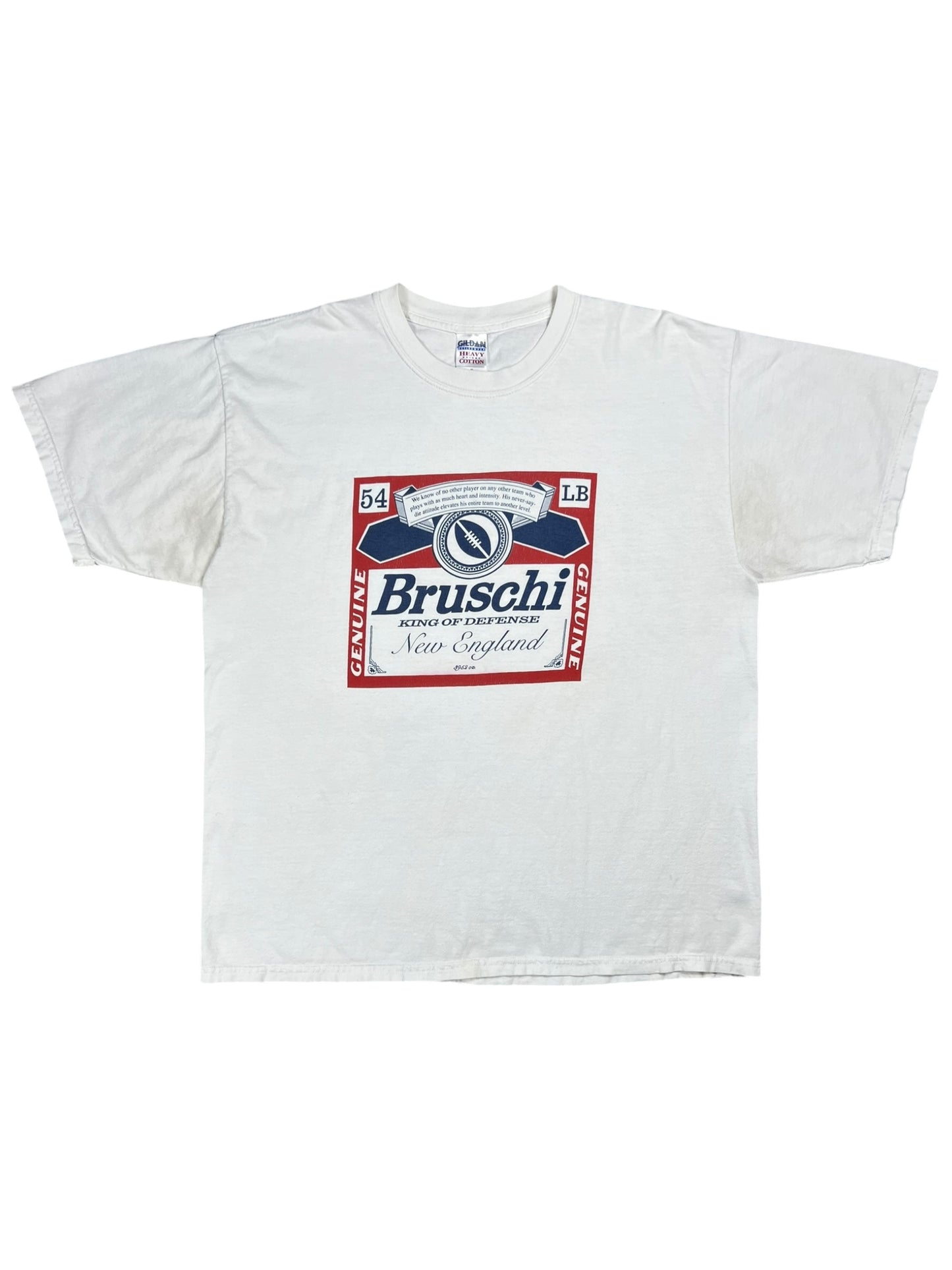 Vintage Y2K Teddy Bruschi New England Patriots Beer tee (XL)