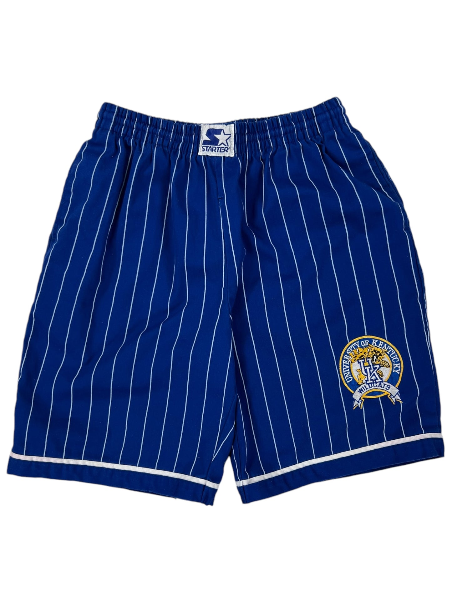 Vintage 90s Starter University of Kentucky Wildcats pinstriped shorts (M)