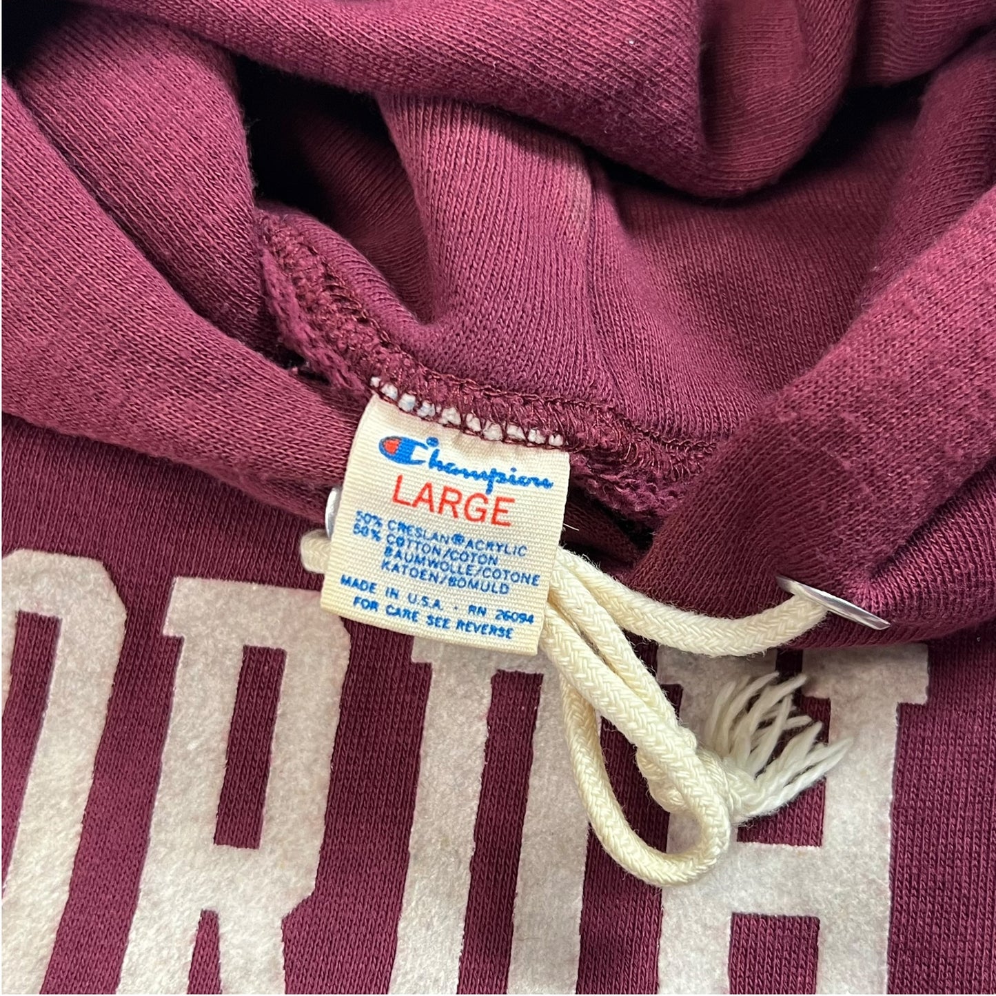 Vintage 80s Champion Fordham University hoodie (L)