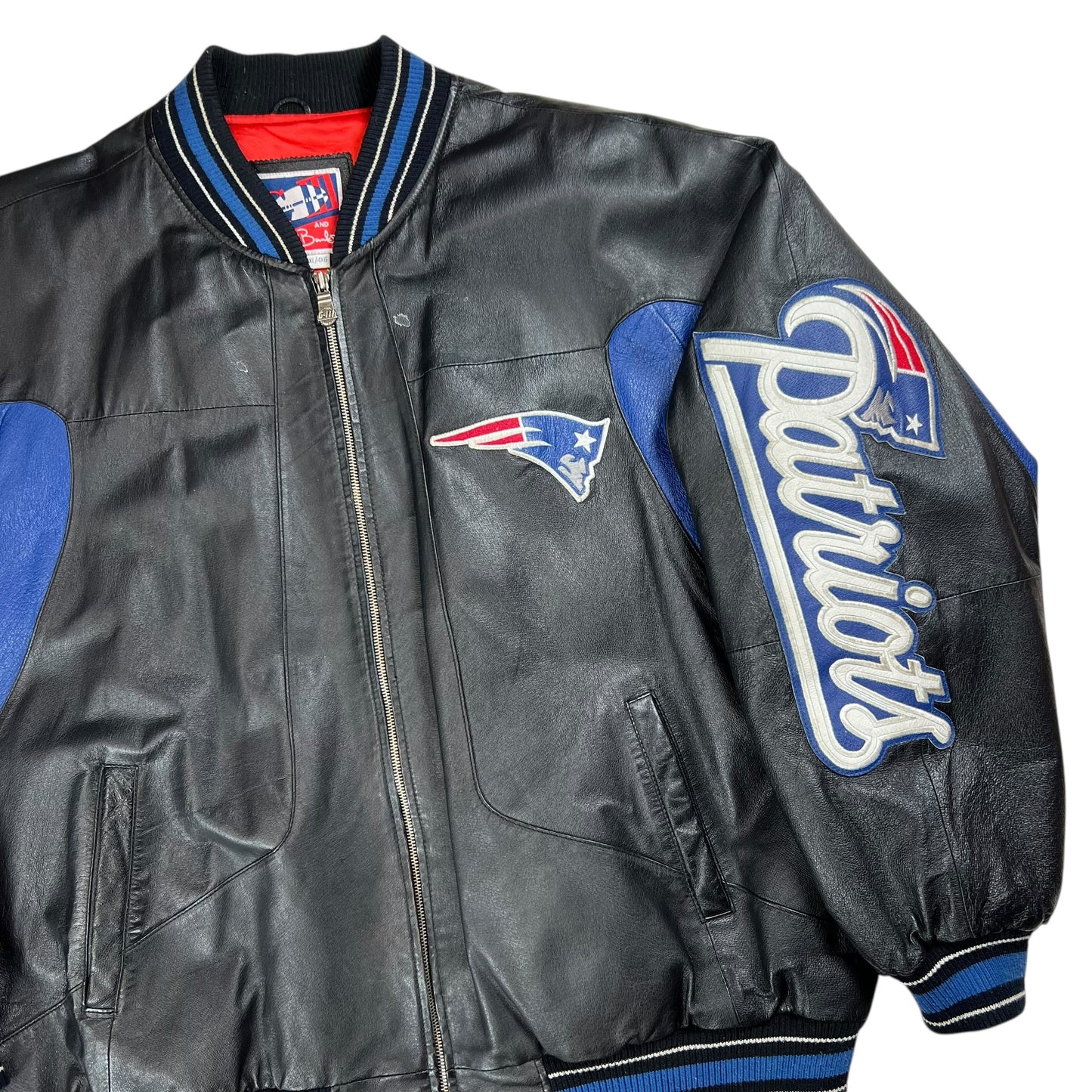 Vintage 90s Carl Banks GIII New England Patriots leather jacket (XXL)