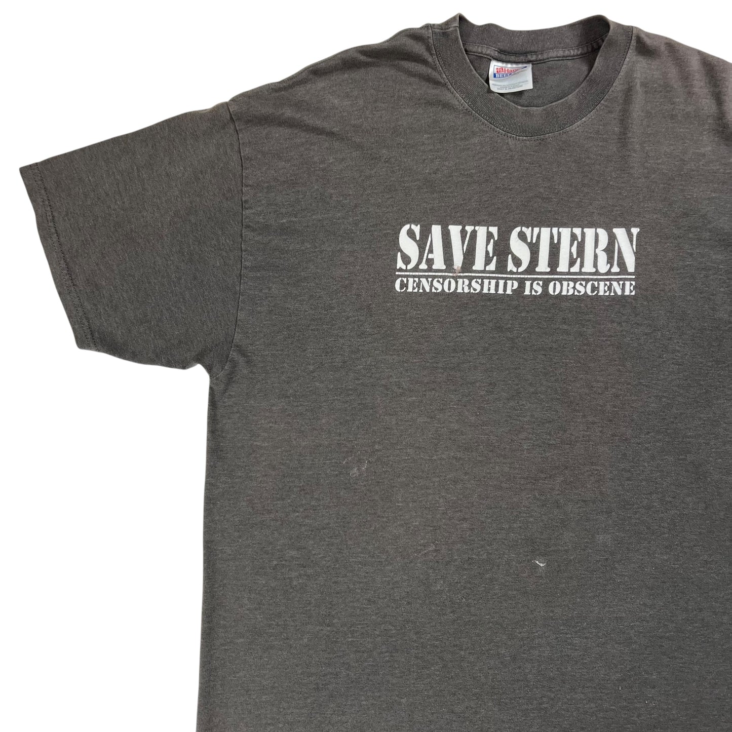 Vintage 90s Howard Stern “SAVE STERN CENSORSHIP IS OBSCENE” faded tee (XL)