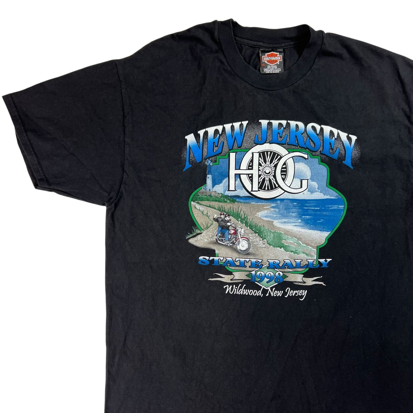 Vintage 1998 Harley Davidson New Jersey State Hog rally tee (XL)