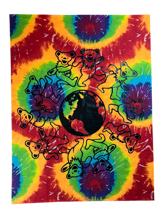Vintage 90s Grateful Dead tie dye tapestry