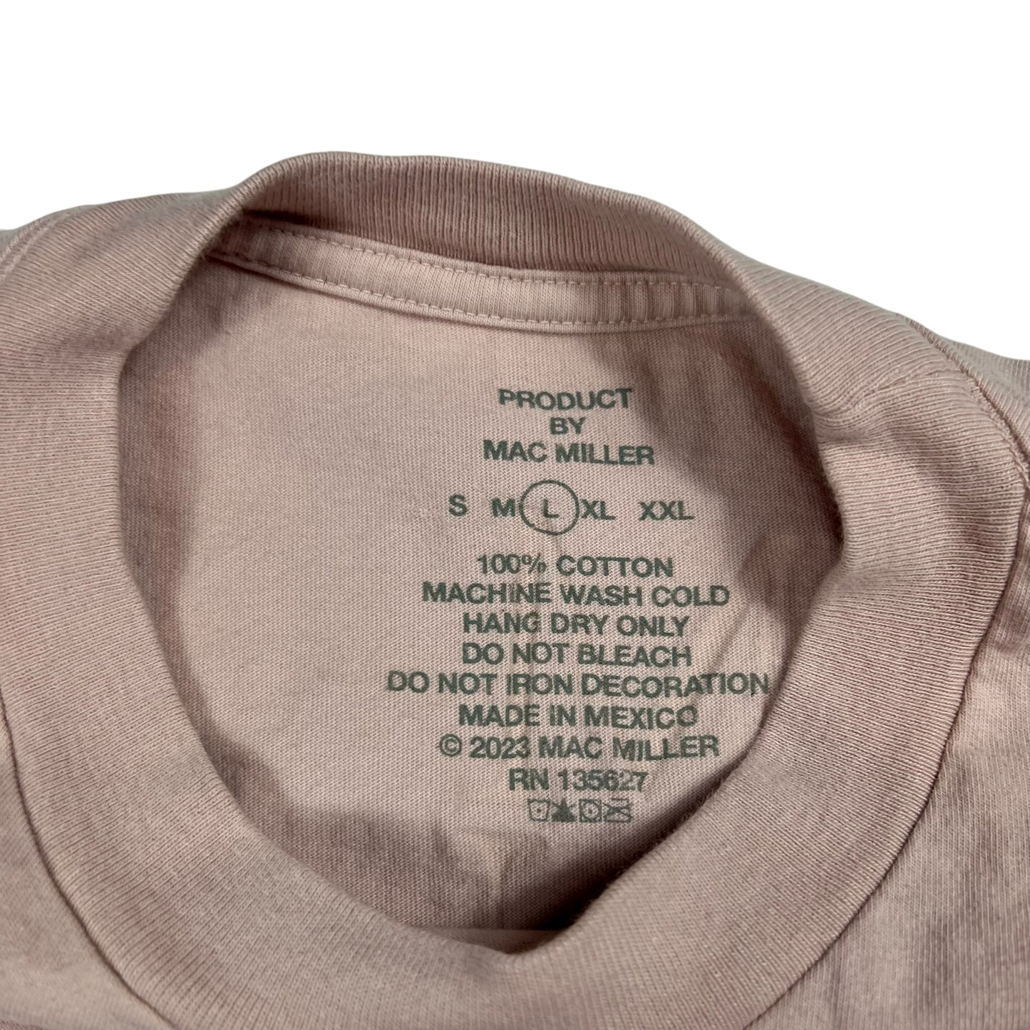 2023 Mac Miller Swimming pink tee (L)