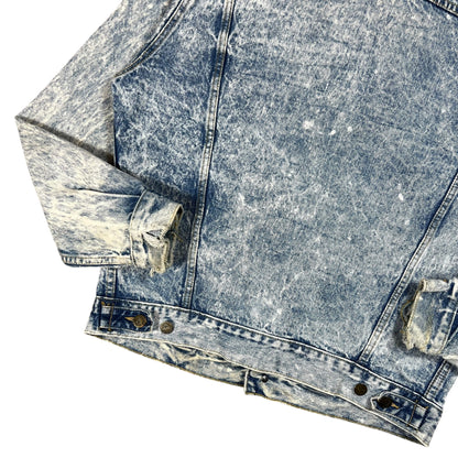 Vintage 90s GUESS Jeans acid wash worn denim jacket (M)