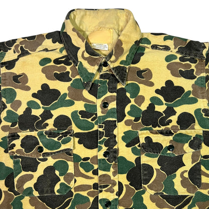 Vintage 1970s Duck Camo Chamois button up shirt (L)