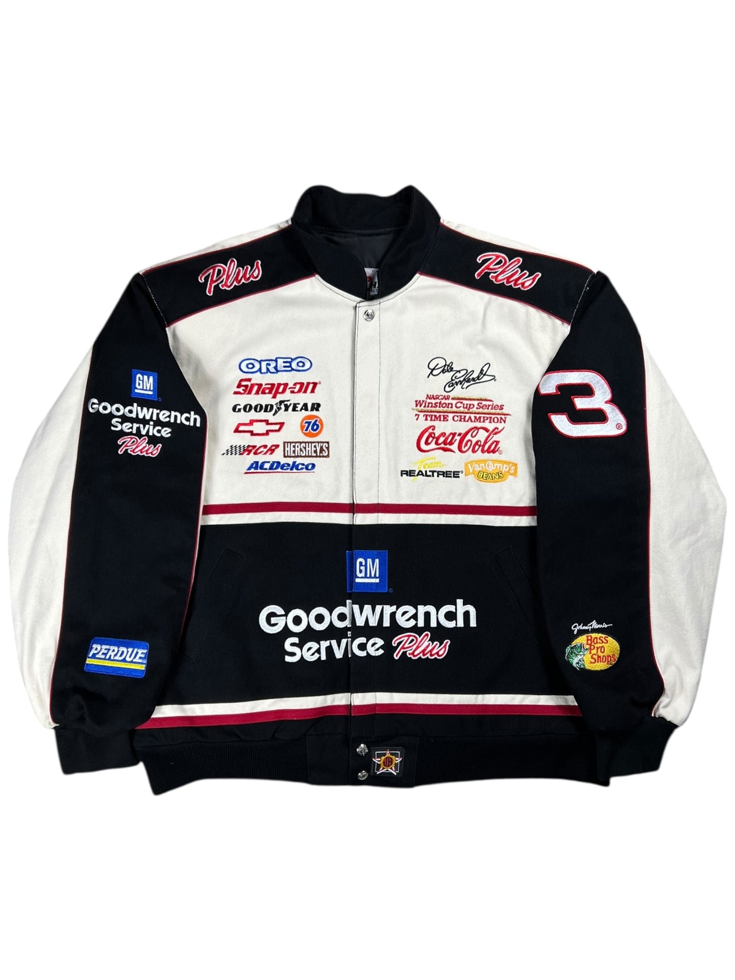 Vintage 90s NASCAR Jeff Hamilton JH Dale Earnhardt Goodwrench Bass Pro Shops racing jacket (XL)
