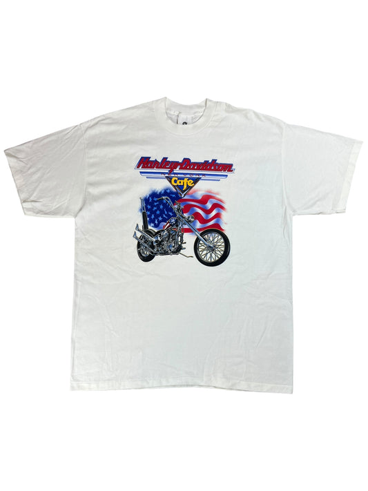 Vintage 90s Harley Davidson Cafe motorcycle tee (XL)