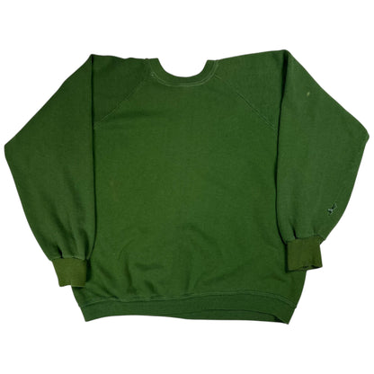 Vintage 1970s faded green blank crewneck (M)