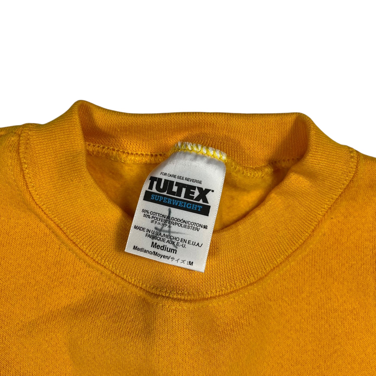 Vintage 90s Tultex yellow blank crewneck (M) DS NWT