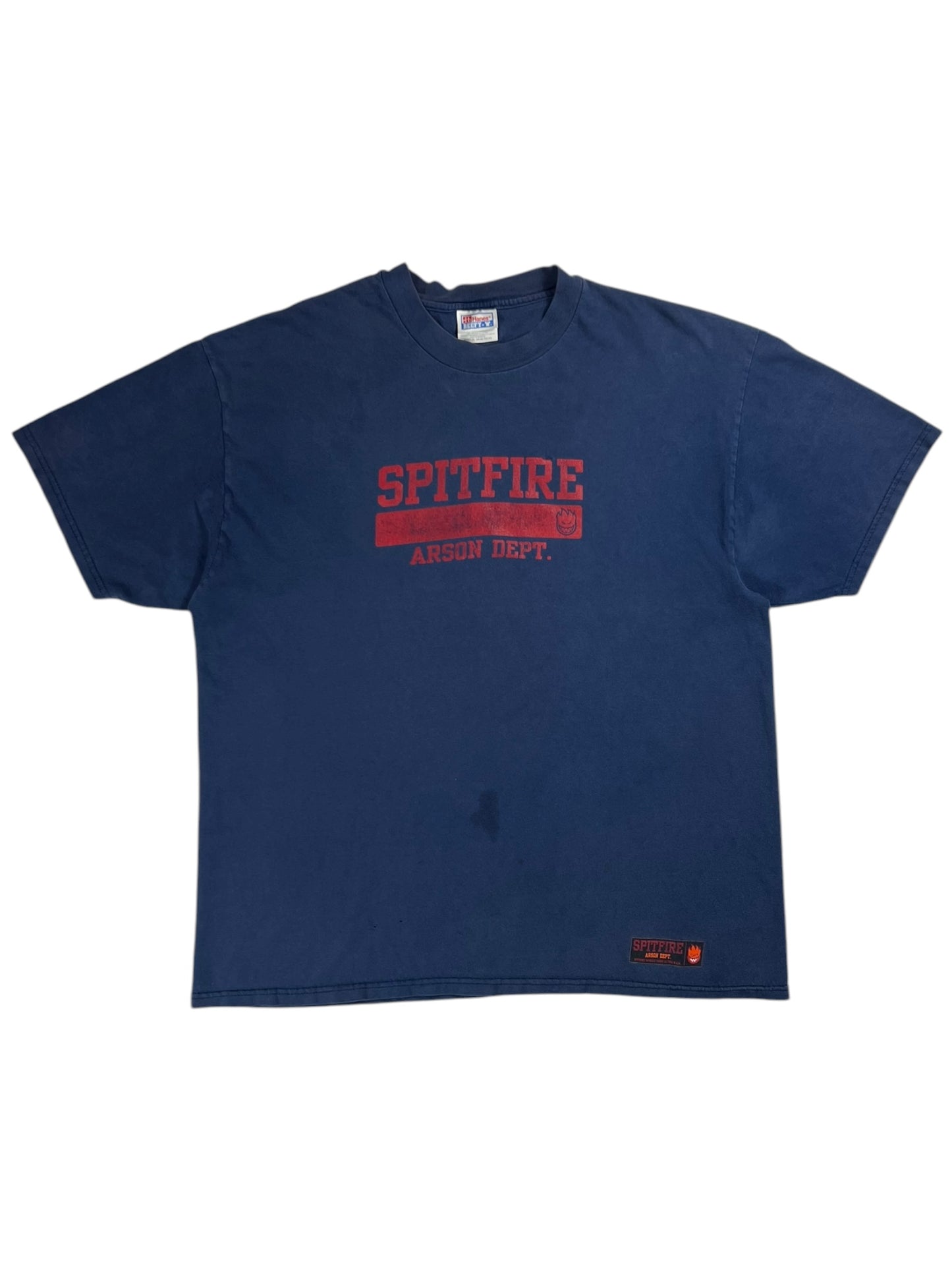 Vintage 90s Spitfire Arson Dept. faded skate tee (XL)