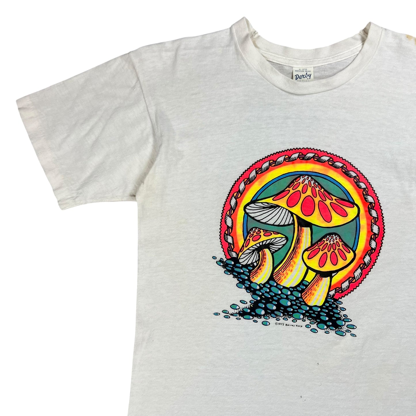 Vintage 1972 Magic Mushrooms Psychedelic Shrooms tee (S)