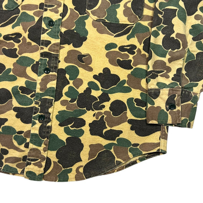 Vintage 1970s Duck Camo Chamois button up shirt (L)