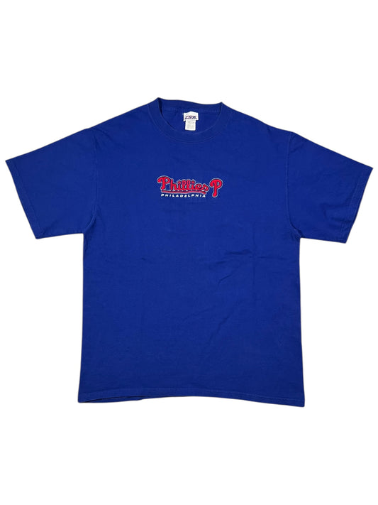 Vintage 90s CSA Philadelphia Phillies embroidered blue tee (L)