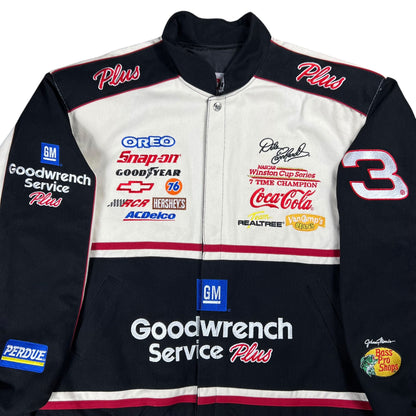 Vintage 90s NASCAR Jeff Hamilton JH Dale Earnhardt Goodwrench Bass Pro Shops racing jacket (XL)