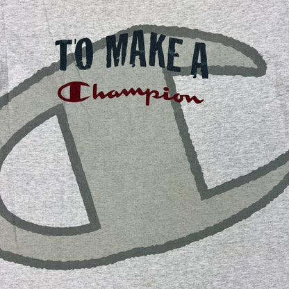 Vintage 90s Champion It Takes A Little More all over print tee (L)