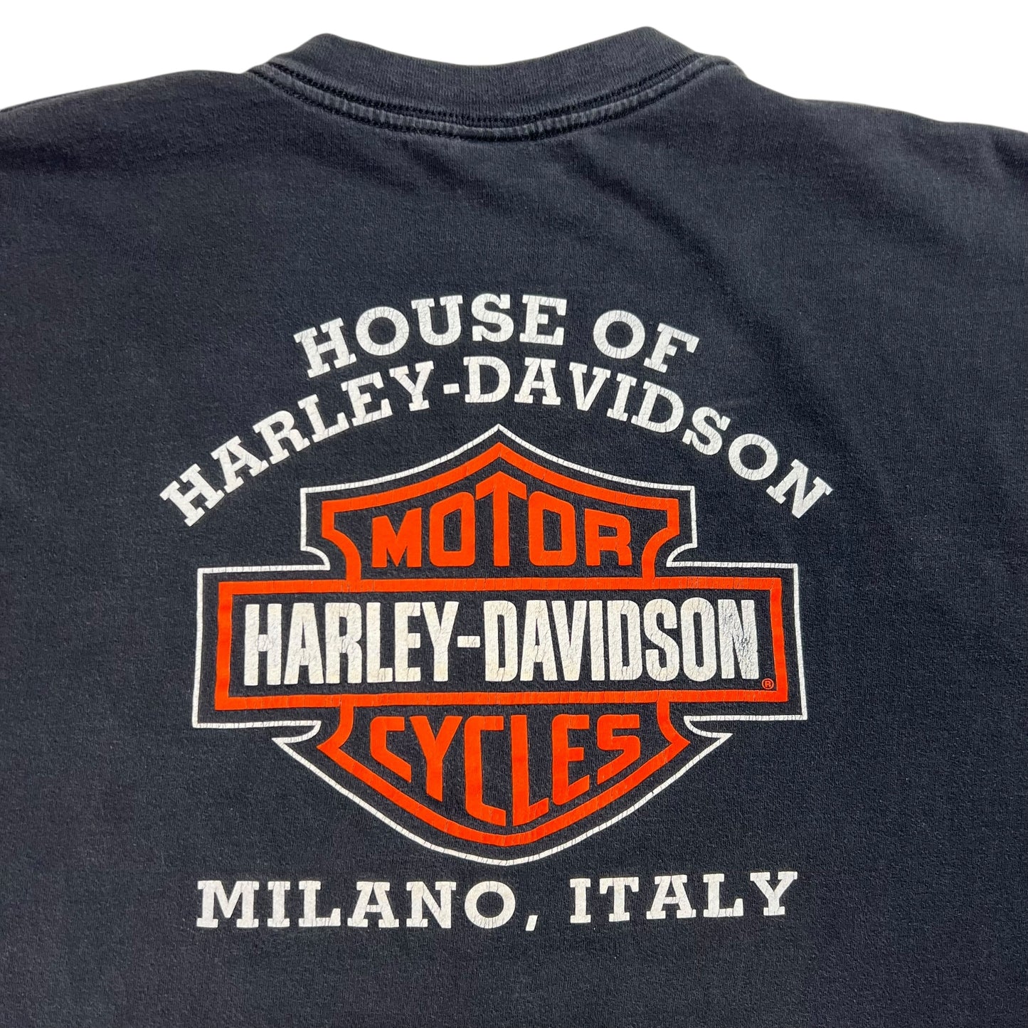 Vintage 2003 Harley Davidson Motorcycles Milano Italy tee (XL)
