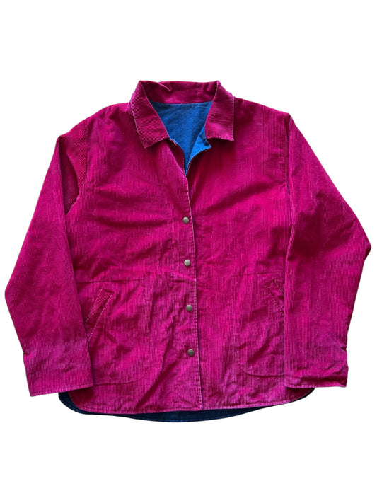 Vintage 80s L.L. Bean reversible denim corduroy jacket (XL)