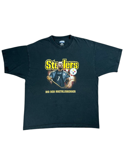 Vintage Y2K Pittsburgh Steelers Big Ben Roethlisberger steel worker tee (XL)