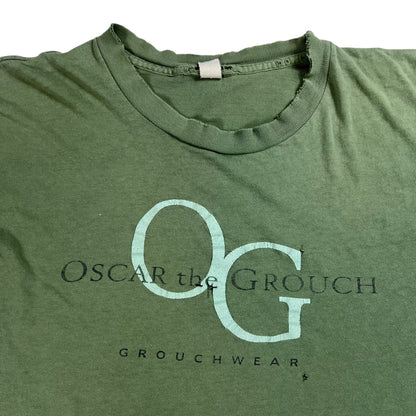 Vintage 90s Sesame Street Oscar The Grouch distressed tee (L)