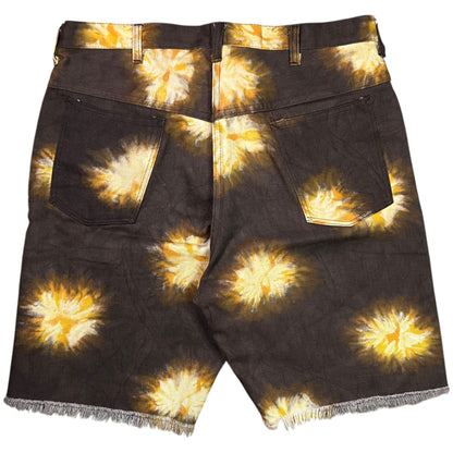 Vintage 1970s Hippie psychedelic cut off shorts (34)