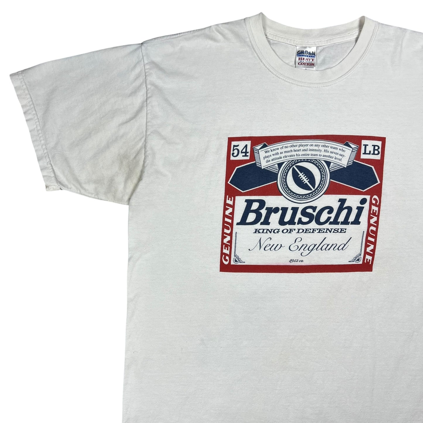 Vintage Y2K Teddy Bruschi New England Patriots Beer tee (XL)
