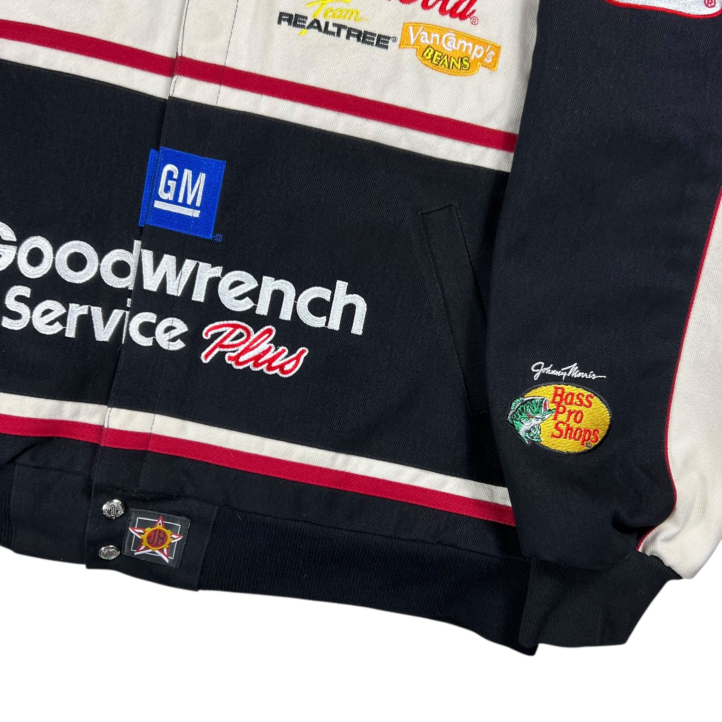 Vintage 90s NASCAR Jeff Hamilton JH Dale Earnhardt Goodwrench Bass Pro Shops racing jacket (XL)