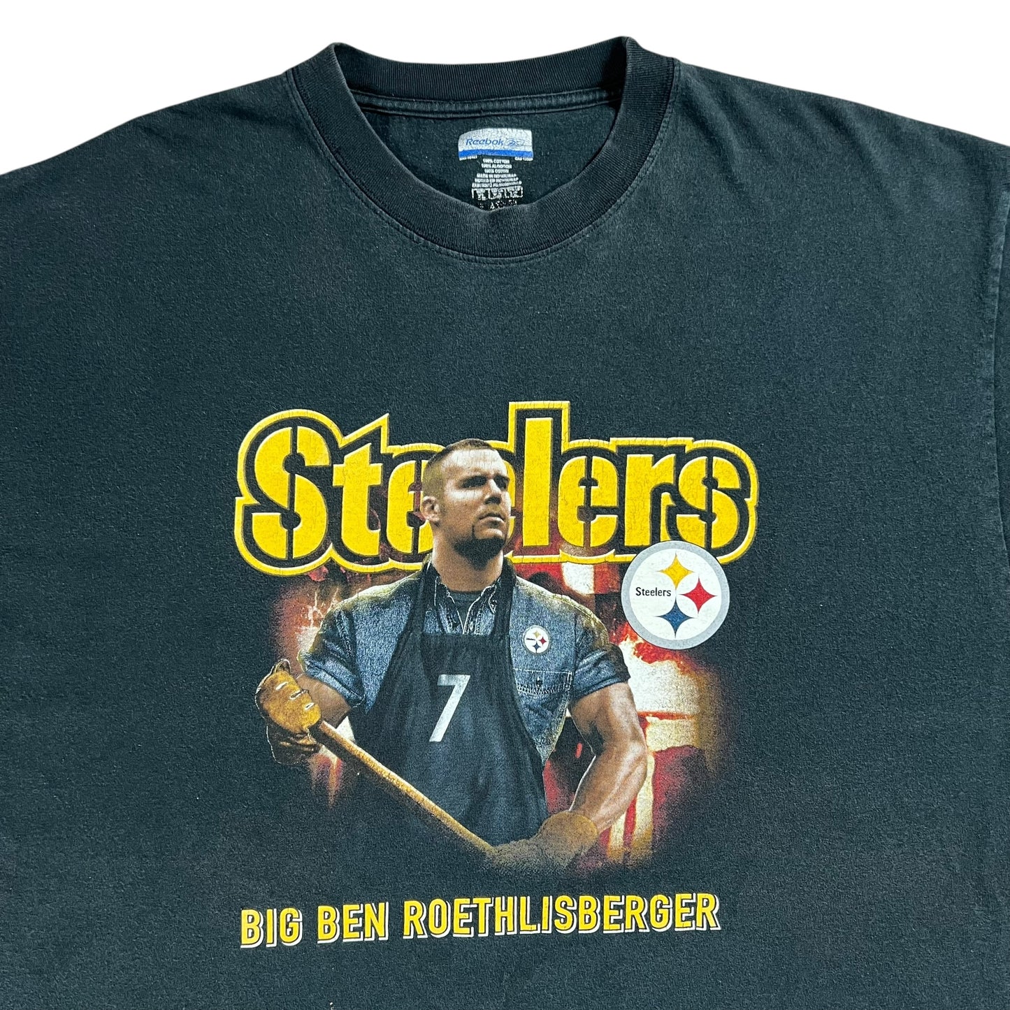 Vintage Y2K Pittsburgh Steelers Big Ben Roethlisberger steel worker tee (XL)