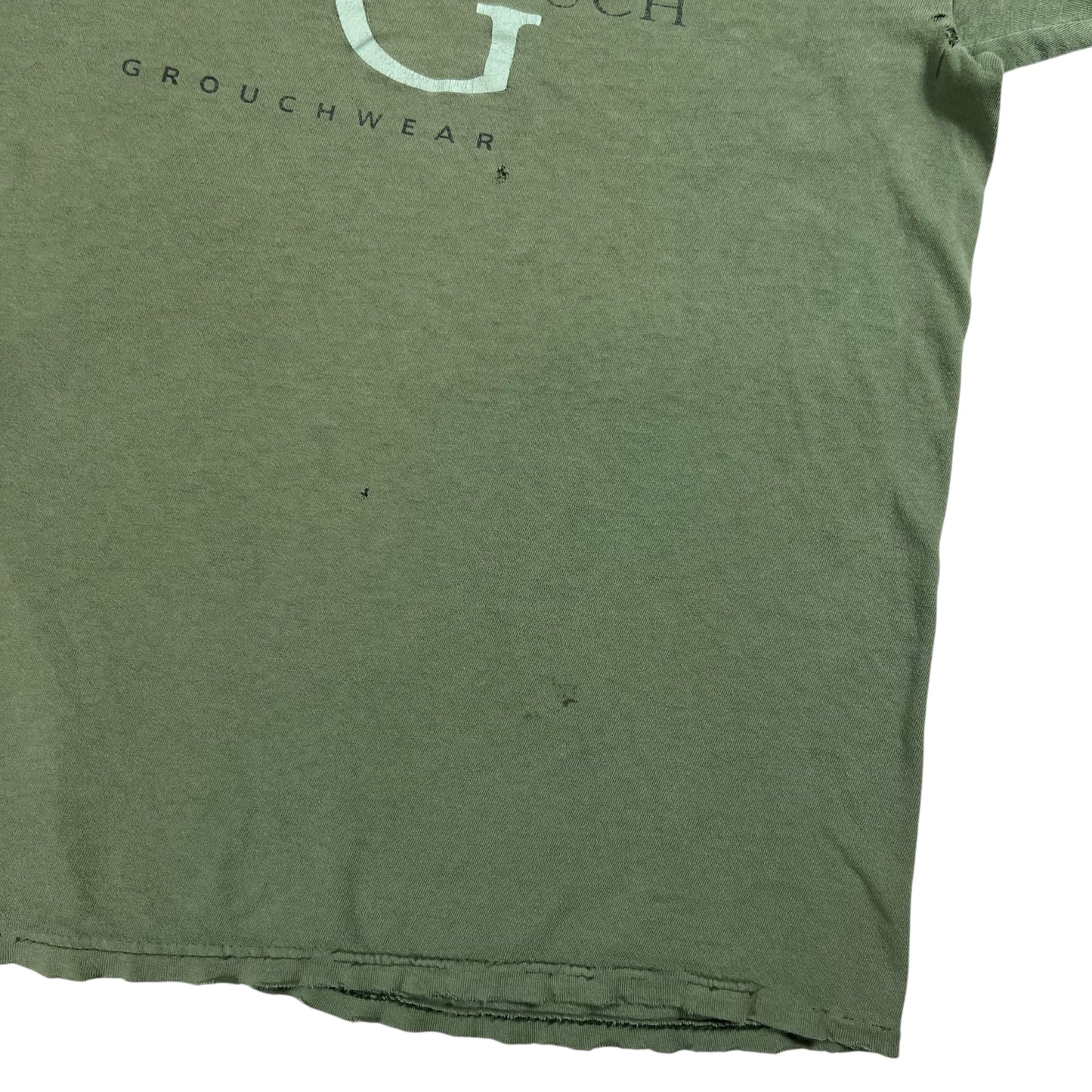 Vintage 90s Sesame Street Oscar The Grouch distressed tee (L)