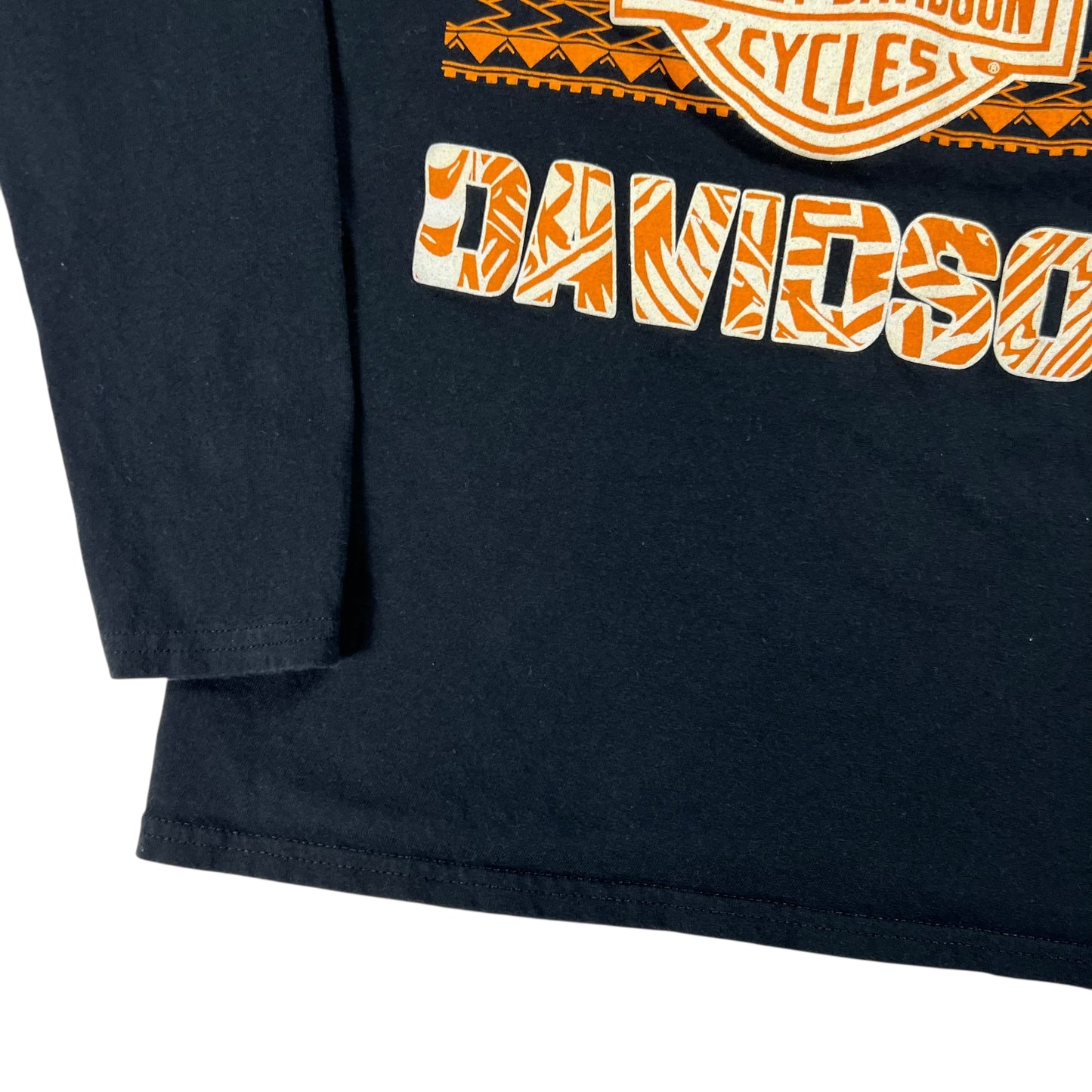 Vintage Y2K Harley Davidson femme long sleeve print shirt (M)