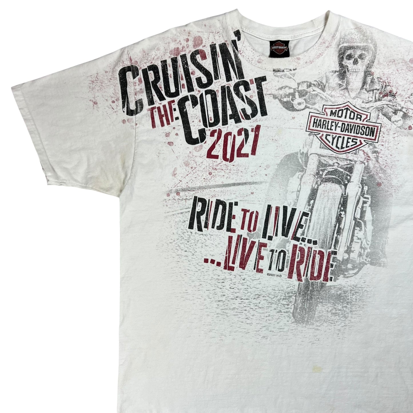 2021 Harley Davidson all over print tee (XXL)