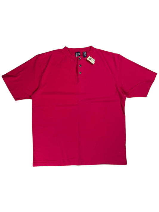 Vintage 90s GAP pink Henley tee (XL) DS NWT